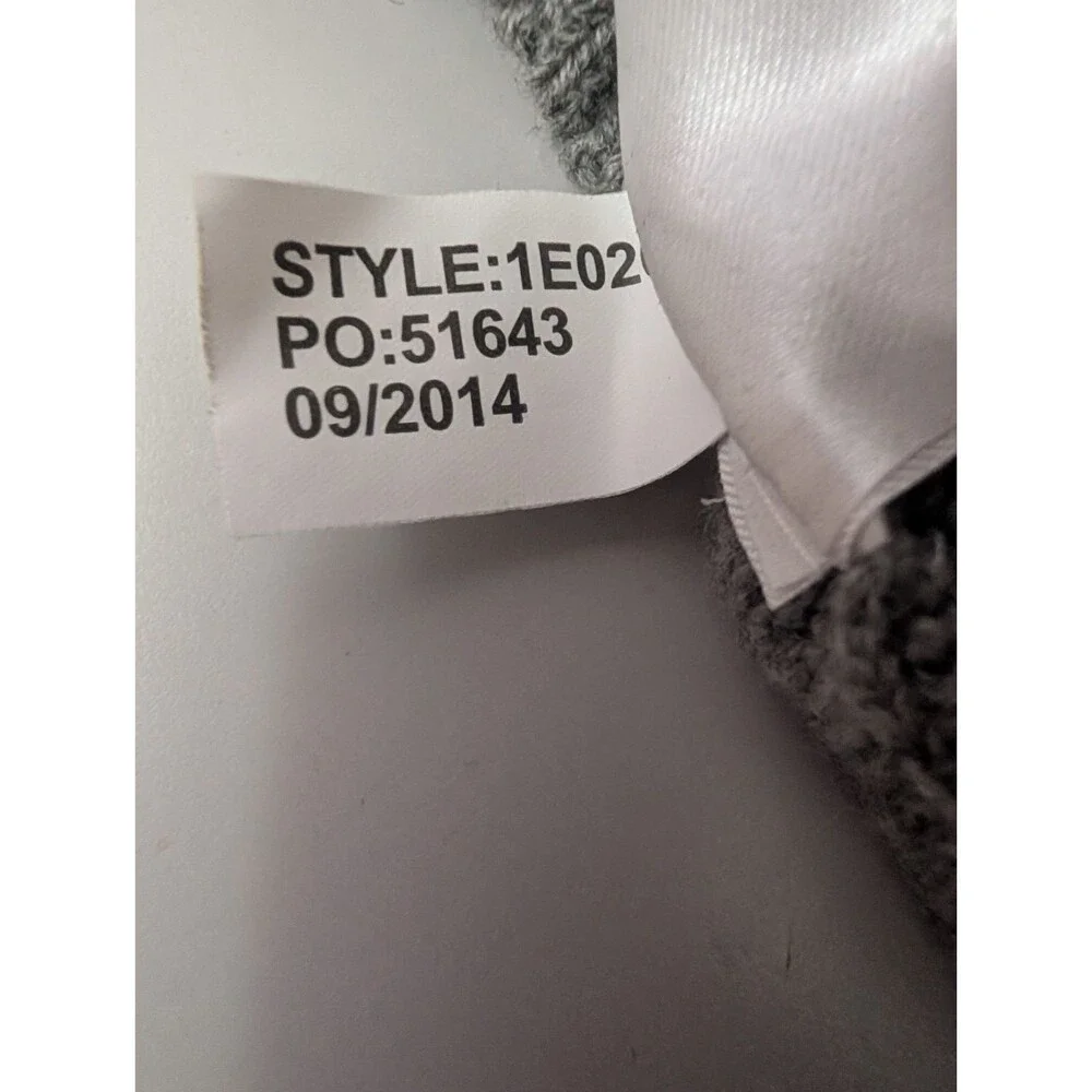 Vineyard Vines Mens L Gray Cable Knit Mock Neck Button Wool Cashmere Sweater